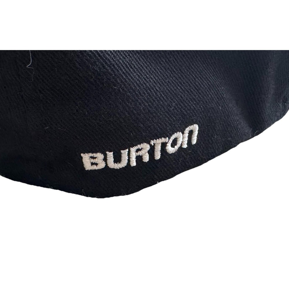 Burton Snowboard Slidestyle Flexfit Baseball Hat One Size True Black White Logo - Picture 6 of 6